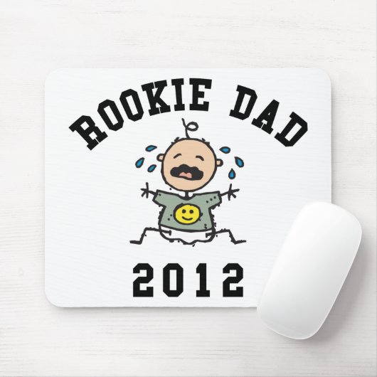 Zeer grappige New Rookie Dad 2012 T-Shirts Muismat (Met muis)