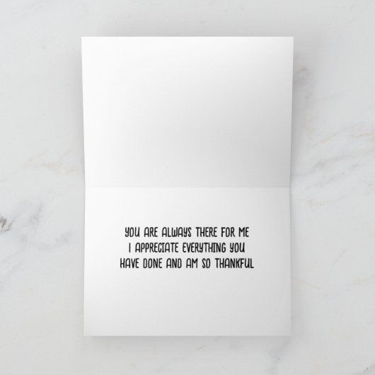 ZEER GRATIS VOOR "U" BEDANKKAART (Binnen)