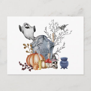 Zeer griezelige Halloween-illustratie  Feestdagenkaart
