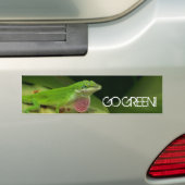 Zeer groene hagedis, GA GREEN! Bumpersticker (Op auto)