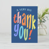 Zeer groot dank u kleurrijke partij dank u kaart (Staand voorkant)