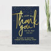 Zeer grote dank u Waardering Ziekenhuis Keyworker Bedankkaart (Voorkant)