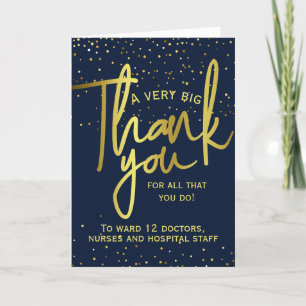 Zeer grote dank u Waardering Ziekenhuis Keyworker Bedankkaart