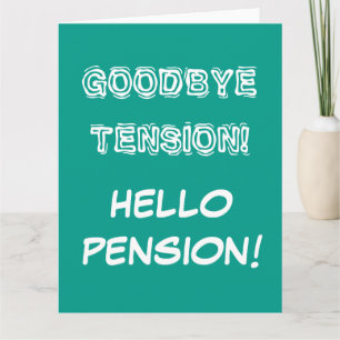 Zeer grote, overmaatse pensioenkaart met schattig  kaart