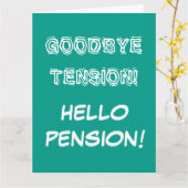 Zeer grote oversized pensioenkaart met leuke offer kaart (Gele Bloem)