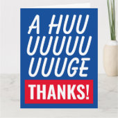 Zeer grote oversized vet typografie dank u kaarten (Voorkant)