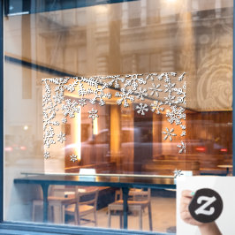 Zeer Grote Winter Sneeuwvlokken Zakelijke Winkel A Raamsticker