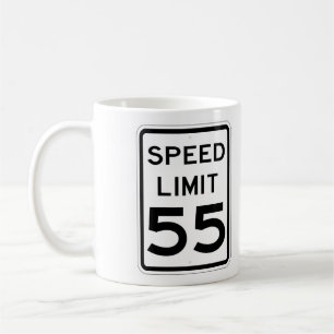 Zeer gunstige 55 MPH Road Sign Coffee Cup Koffiemok