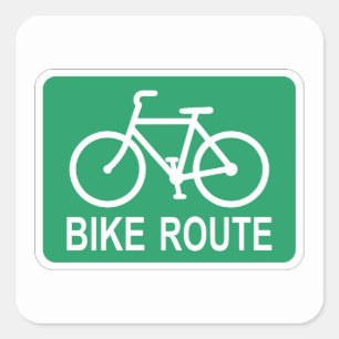 Zeer gunstige klassieke bike Route Sign Sticker Se