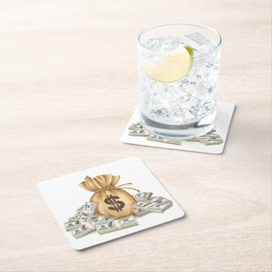 Zeer handige tas en stapels cash Onderzetter set (Insitu)