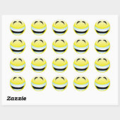 ZEER HAPPY FACE RONDE STICKER (Vel)