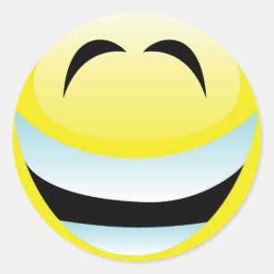 ZEER HAPPY FACE RONDE STICKER