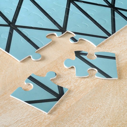 Zeer hard driehoekspatroon Jigzaag Puzzle Legpuzzel (Zijkant)