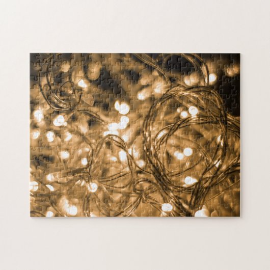 Zeer harde kerstverlichting Jigzaag Puzzle Legpuzzel (Horizontaal)