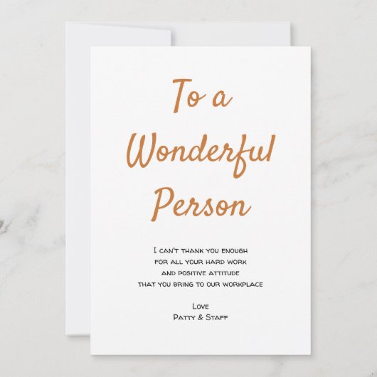 Zeer hartelijk dank voor Casual waardering van wer Bedankkaart (Achterkant)