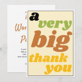 Zeer hartelijk dank voor Casual waardering van wer Bedankkaart (Voorkant / Achterkant)