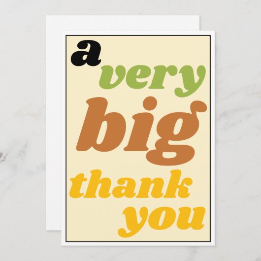 Zeer hartelijk dank voor Casual waardering van wer Bedankkaart (Voorkant / Achterkant)