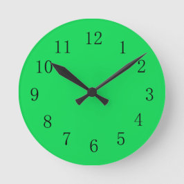 Zeer heldere groene kleurenwandklok van Malachite Ronde Klok