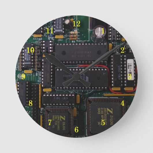 Zeer heldere PCB-wandklok Ronde Klok (Voorkant)
