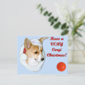 Zeer het briefkaart-Blauw van de Pit van Kerstmis Feestdagenkaart (Staand voorkant)