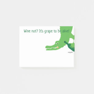 Zeer hip wijn alligator post-it® notes