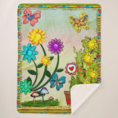 Zeer hippie dag grillige fantasie sherpa deken (Voorkant)