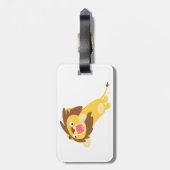 Zeer Hongaars Cute Cartoon Lion Bagagelabel (Achterkant verticaal)