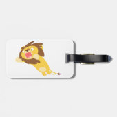 Zeer Hongaars Cute Cartoon Lion Bagagelabel (Achterkant horizontaal)