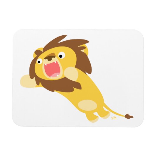 Zeer Hongaars Cute Cartoon Lion Flexible Magnet Magneet (Horizontaal)