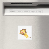 Zeer Hongaars Cute Cartoon Lion Magnet (Insitu (Vaatwasser))