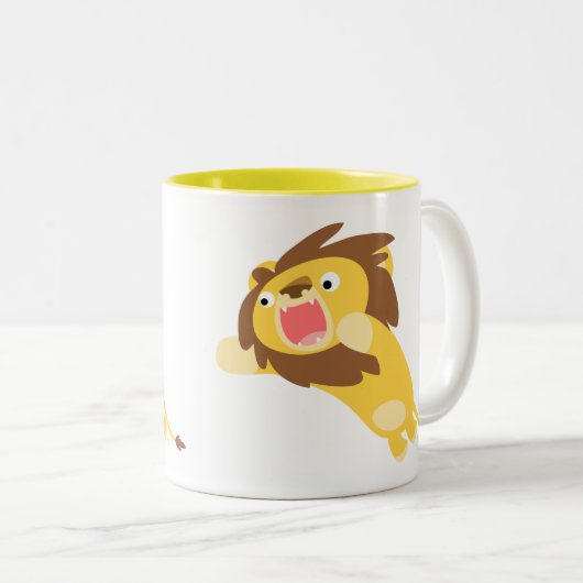 Zeer Hongaars Cute Cartoon Lion Mok (Voorkant rechts)