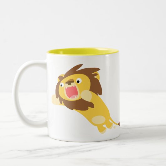 Zeer Hongaars Cute Cartoon Lion Mok (Links)