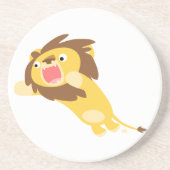 Zeer Hongaars Cute Cartoon Lion Onderzetter (Voorkant)
