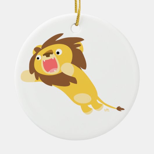 Zeer Hongaars Cute Cartoon Lion Ornament (Voorkant)