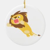 Zeer Hongaars Cute Cartoon Lion Ornament (Achterkant)