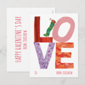 Zeer Hongerig Caterpillar | LIEFDE Feestdagenkaart (Voorkant / Achterkant)