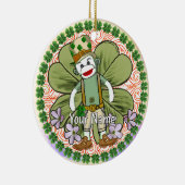 Zeer Ierse Sock Monkey Keramisch Ornament (Rechts)