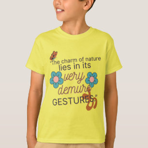 Zeer ingetogen gebaren-Gen Z 2026, Gele Kids Basic T-shirt