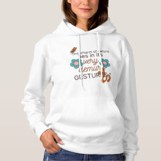 Zeer ingetogen gebaren - Gen Z 2026, witte vrouwen Hoodie