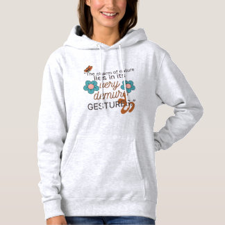 Zeer ingetogen natuur, zeer schattig, blanke vrouw hoodie