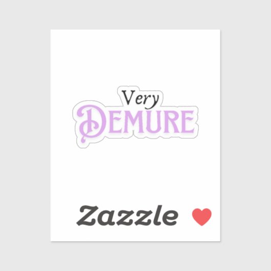 Zeer ingetogen sticker (Vel)