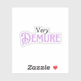 Zeer ingetogen sticker