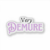 Zeer ingetogen sticker (Voorkant)