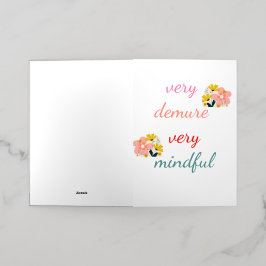 zeer ingetogen, zeer mindful folie wenskaart