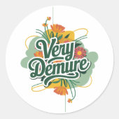 Zeer ingetogen Zeer mindful trend ingetogen & mind Ronde Sticker (Voorkant)