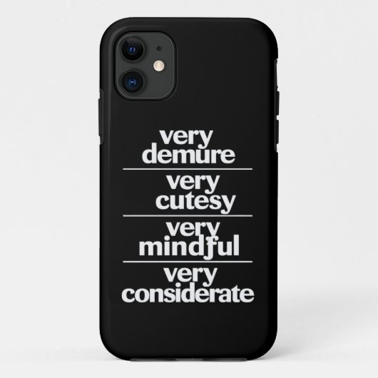 Zeer ingetogen Zeer schattig Zeer attent Ingetogen Case-Mate iPhone Case (Achterkant)