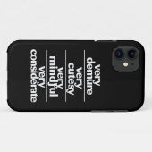 Zeer ingetogen Zeer schattig Zeer attent Ingetogen Case-Mate iPhone Case (Achterkant (horizontaal))