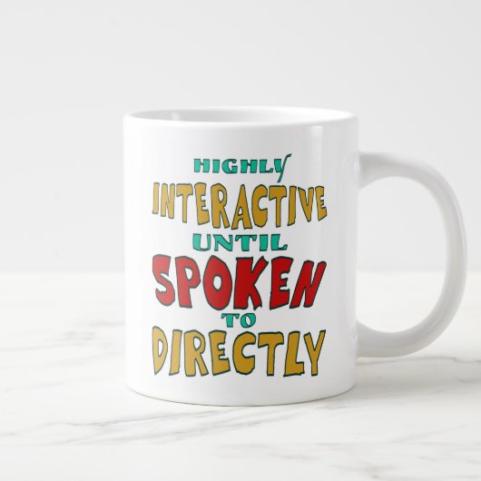 Zeer interactief totdat er direct tegen gesproken grote koffiekop (Rechts)