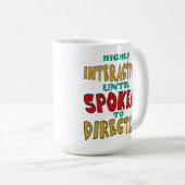 Zeer interactief totdat er direct tegen gesproken koffiemok (Voorkant rechts)
