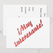 Zeer interessante uitnodiging (Voorkant / Achterkant)